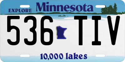 MN license plate 536TIV