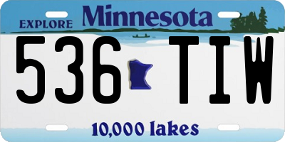 MN license plate 536TIW
