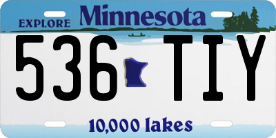 MN license plate 536TIY