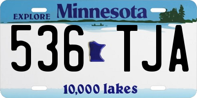 MN license plate 536TJA