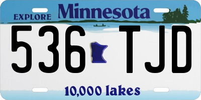 MN license plate 536TJD