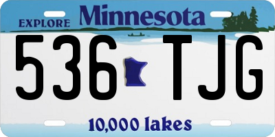 MN license plate 536TJG
