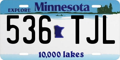 MN license plate 536TJL