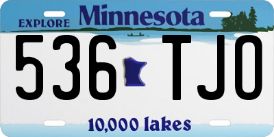 MN license plate 536TJO