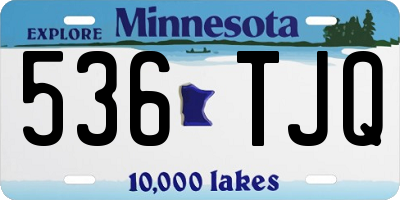 MN license plate 536TJQ