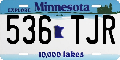 MN license plate 536TJR