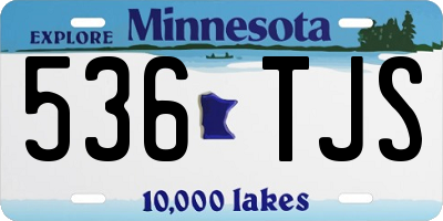 MN license plate 536TJS