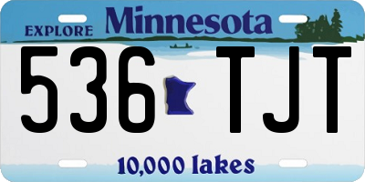 MN license plate 536TJT
