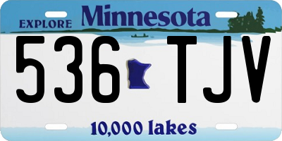 MN license plate 536TJV