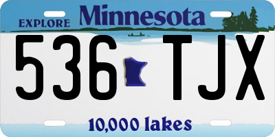 MN license plate 536TJX