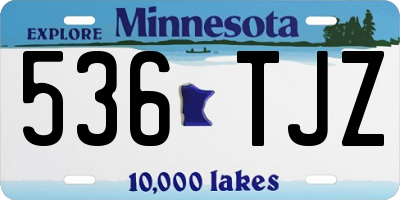 MN license plate 536TJZ