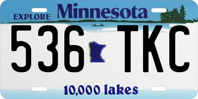 MN license plate 536TKC