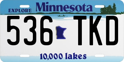 MN license plate 536TKD