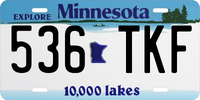 MN license plate 536TKF