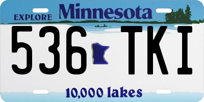 MN license plate 536TKI