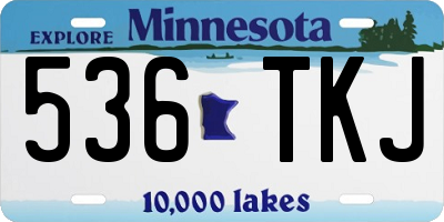 MN license plate 536TKJ