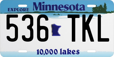 MN license plate 536TKL