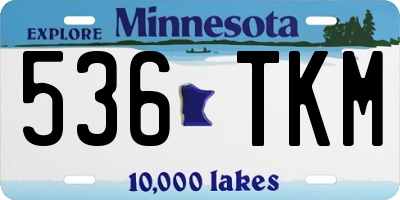 MN license plate 536TKM