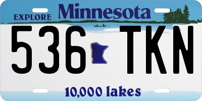 MN license plate 536TKN