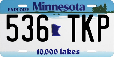MN license plate 536TKP