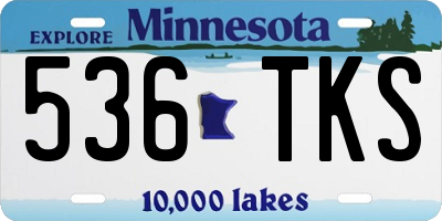 MN license plate 536TKS