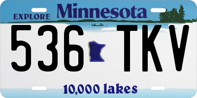MN license plate 536TKV