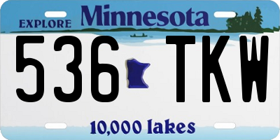 MN license plate 536TKW
