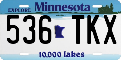 MN license plate 536TKX