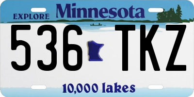 MN license plate 536TKZ