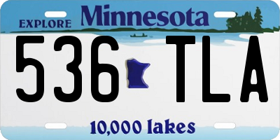 MN license plate 536TLA