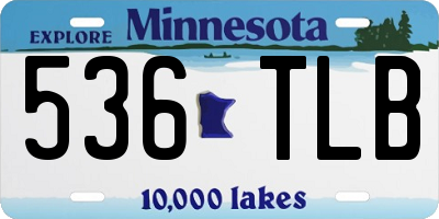MN license plate 536TLB