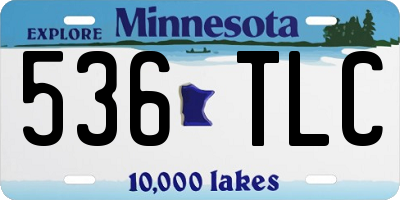 MN license plate 536TLC