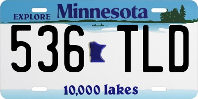 MN license plate 536TLD