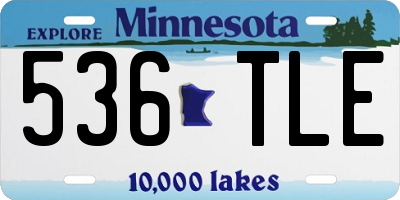 MN license plate 536TLE