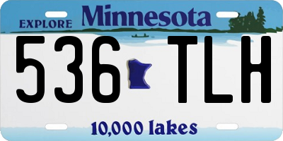 MN license plate 536TLH
