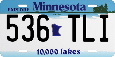 MN license plate 536TLI