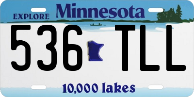 MN license plate 536TLL