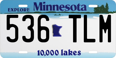 MN license plate 536TLM