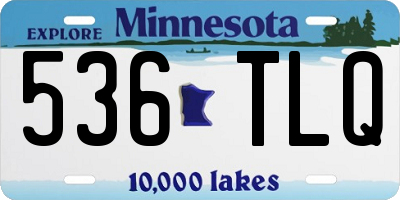MN license plate 536TLQ