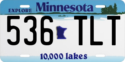 MN license plate 536TLT