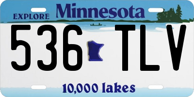 MN license plate 536TLV