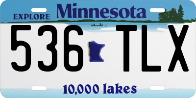MN license plate 536TLX