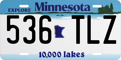 MN license plate 536TLZ