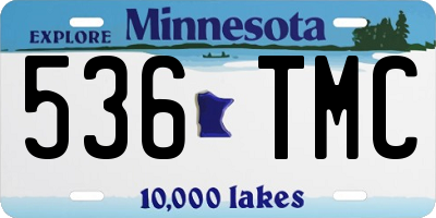 MN license plate 536TMC