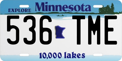 MN license plate 536TME