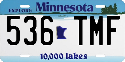 MN license plate 536TMF