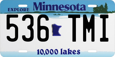 MN license plate 536TMI
