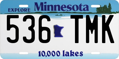 MN license plate 536TMK