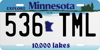 MN license plate 536TML