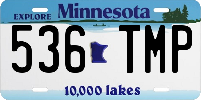 MN license plate 536TMP